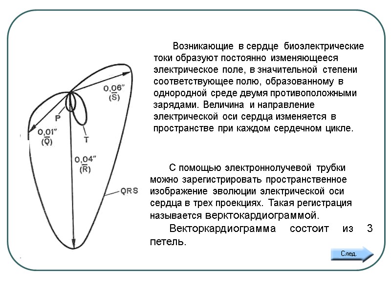 В4  Возникающие в сердце  биоэлектрические токи образуют постоянно изменяющееся электрическое поле, в